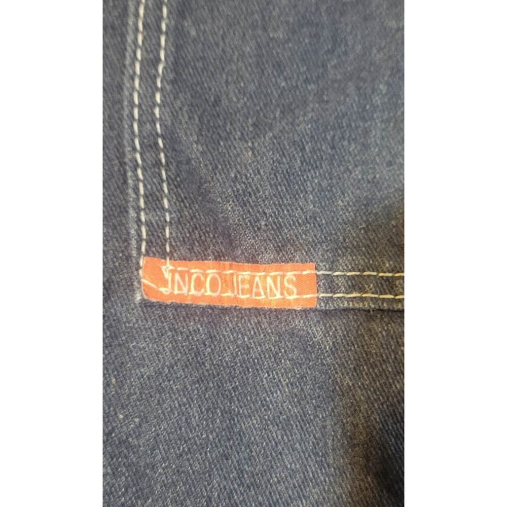 JNCO Lucky 7 Dice Jeans 34x26 Blue Denim Mid Rise Baggy Skater Y2K Rare Stretch - Picture 13 of 16